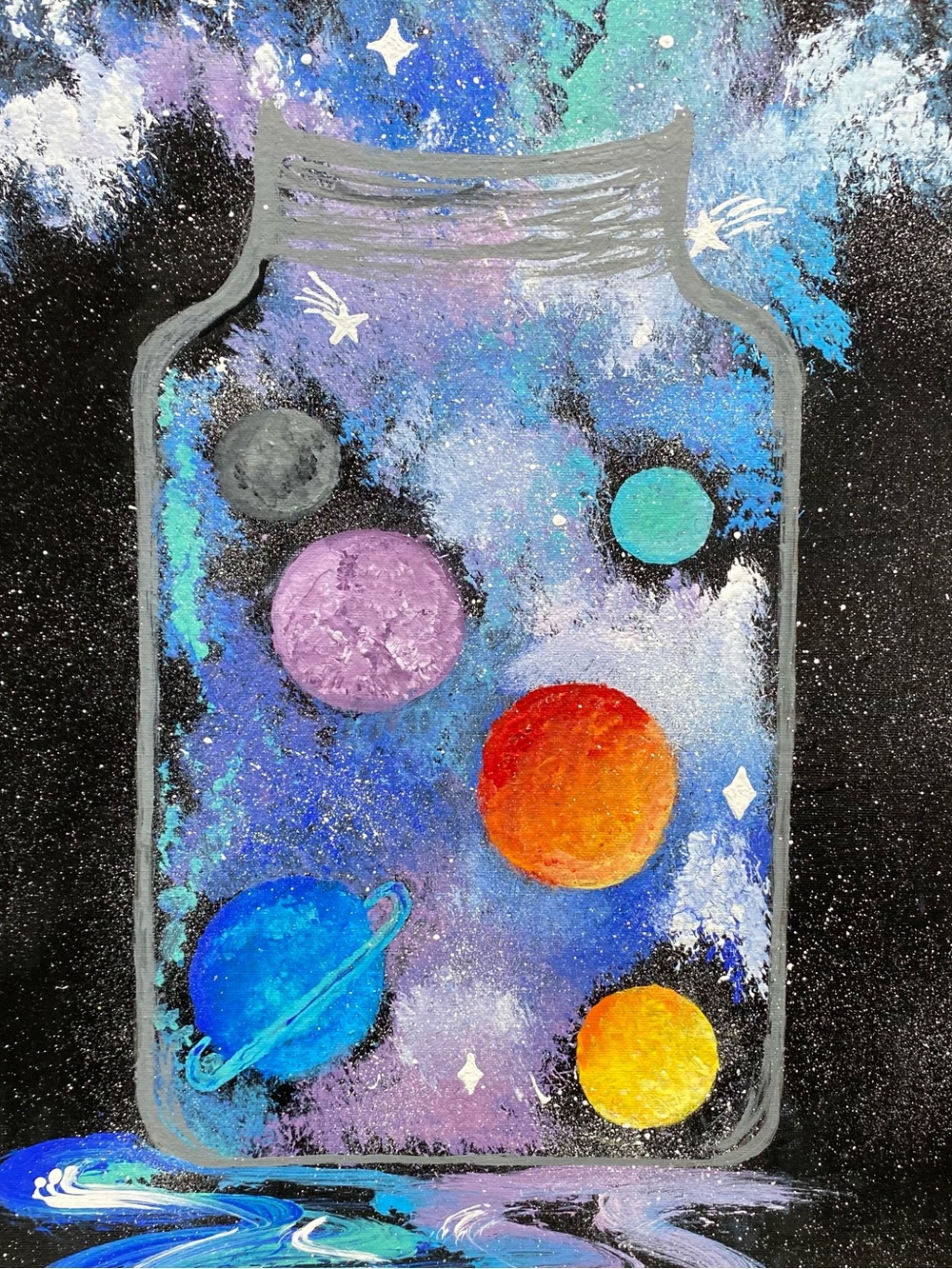 Galaxy Jar Canvas Art - Multicolor - Picture 4 of 4